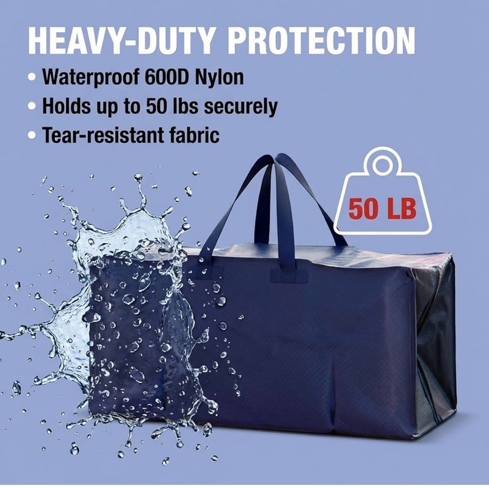 4 Moving /Storage Bags Strong Handles & Zippers Heavy Duty Extra Large